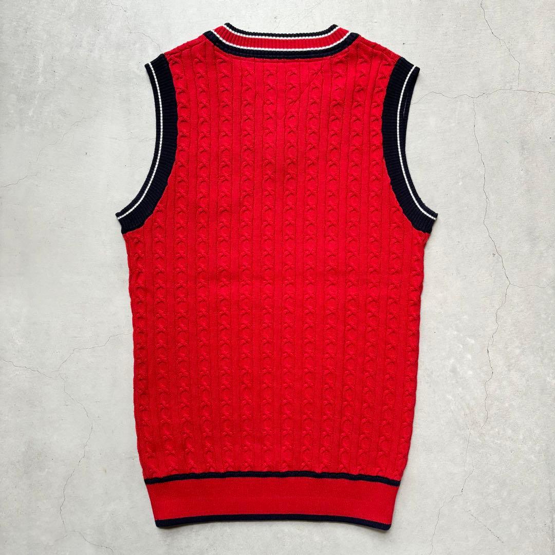 【美品】  GOLF ニットベスト Vネック ロゴ M
