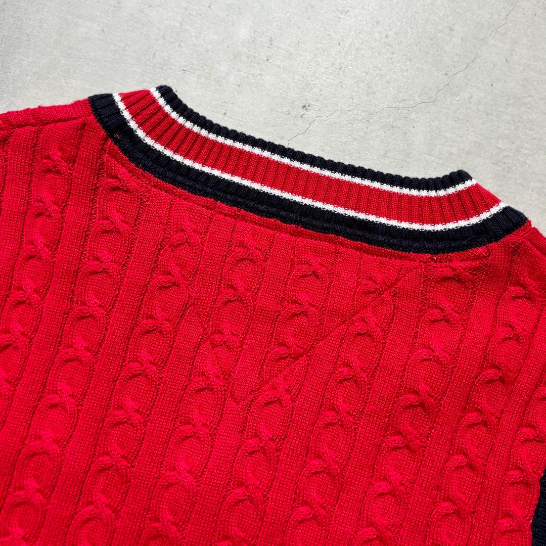 【美品】  GOLF ニットベスト Vネック ロゴ M