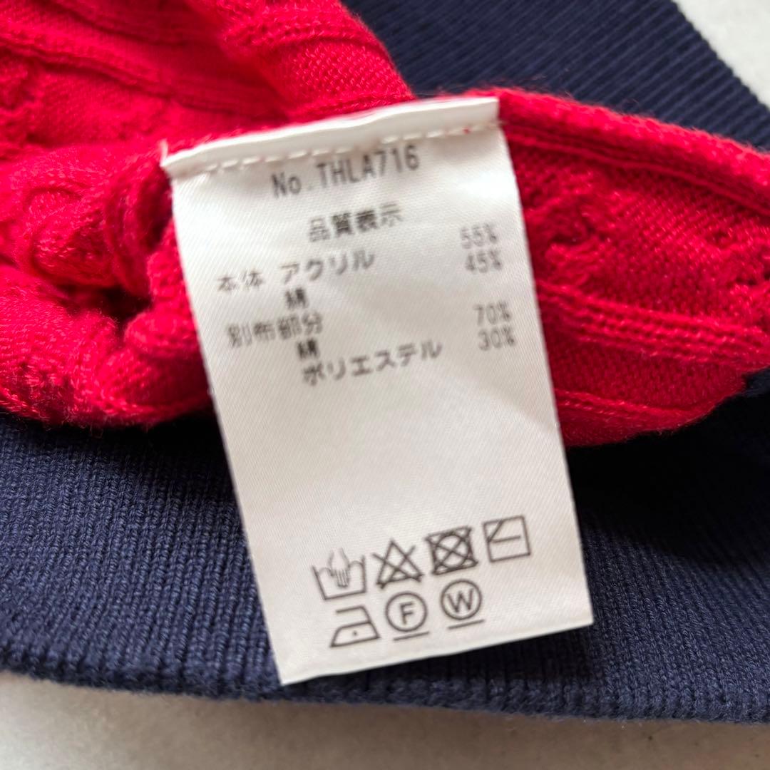 【美品】  GOLF ニットベスト Vネック ロゴ M