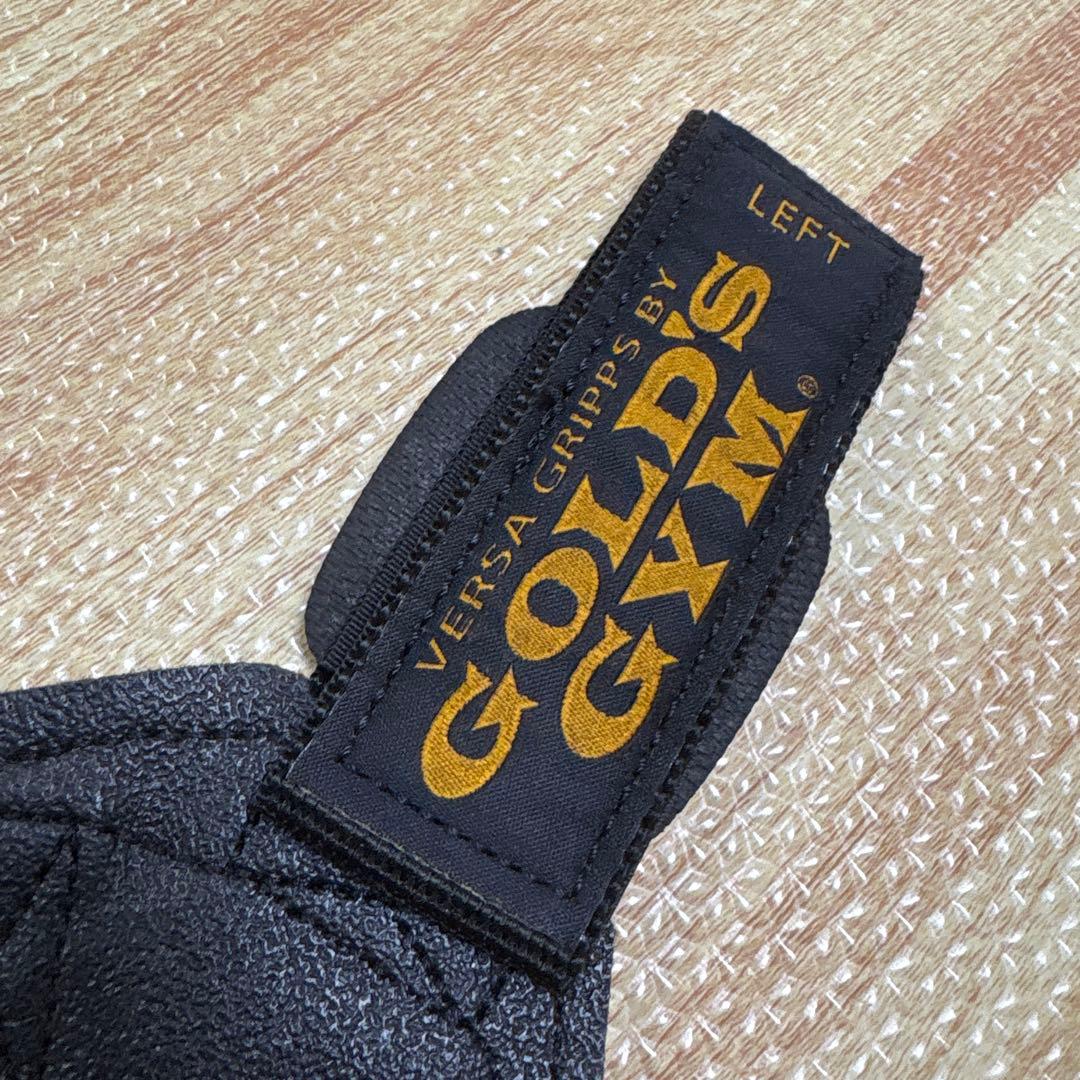 GOLD'S GYM パワーグリップ ブラック/レッド スモール