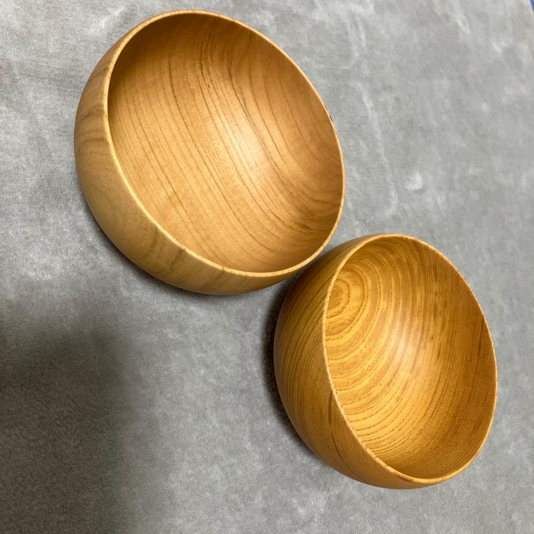 新品✨薗部産業 めいぼく椀 銘木椀 さくら　けやき 中 セット 木製食器