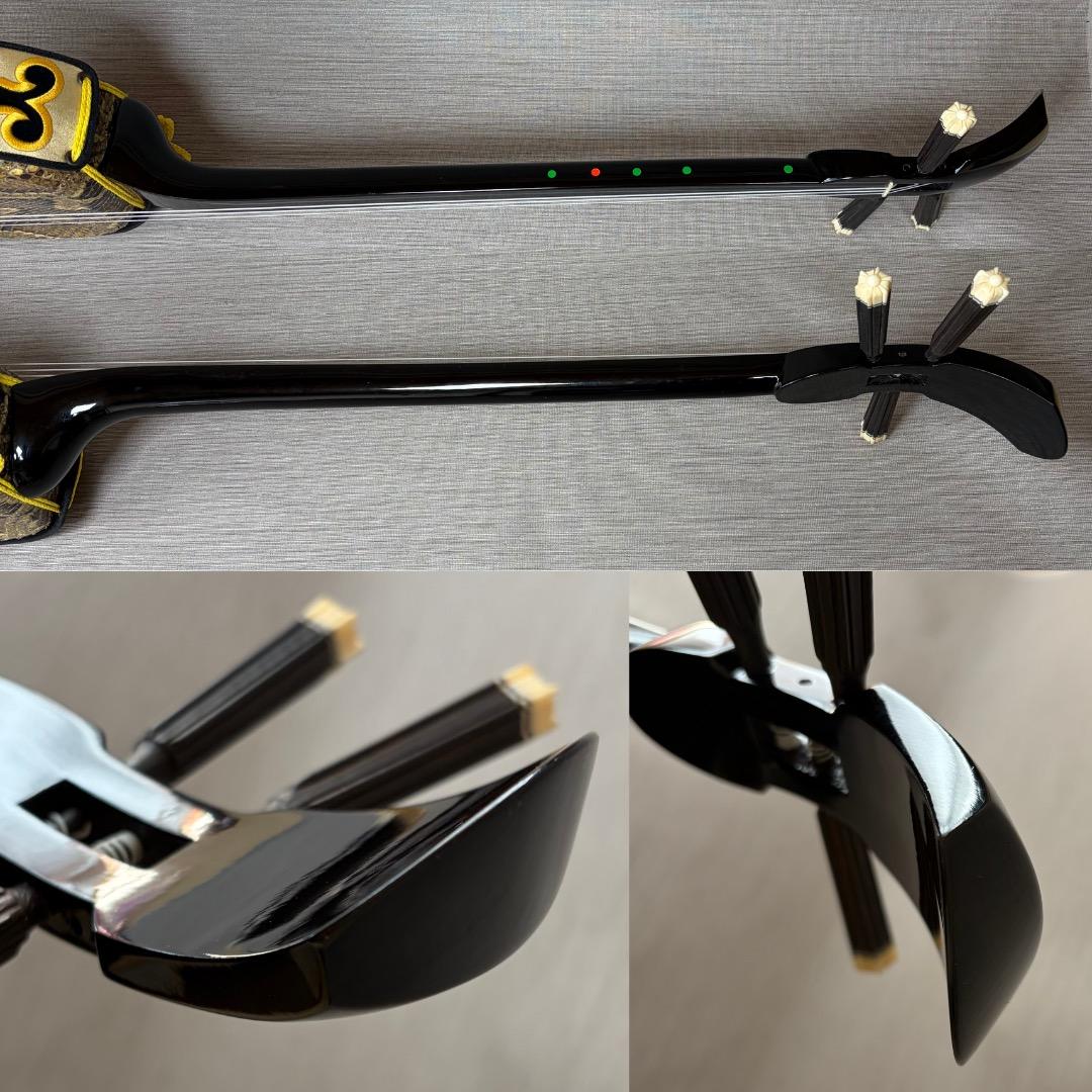 極美品✨沖縄三線 本蛇皮強化張り 池武当 新垣三線 ハードケース付 送料無料