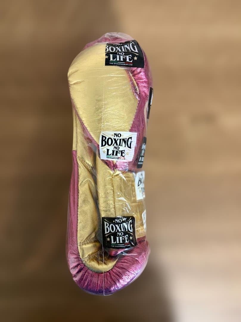 NO BOXING NO LIFE ボクシンググローブ 8oz ピンク/ゴールド