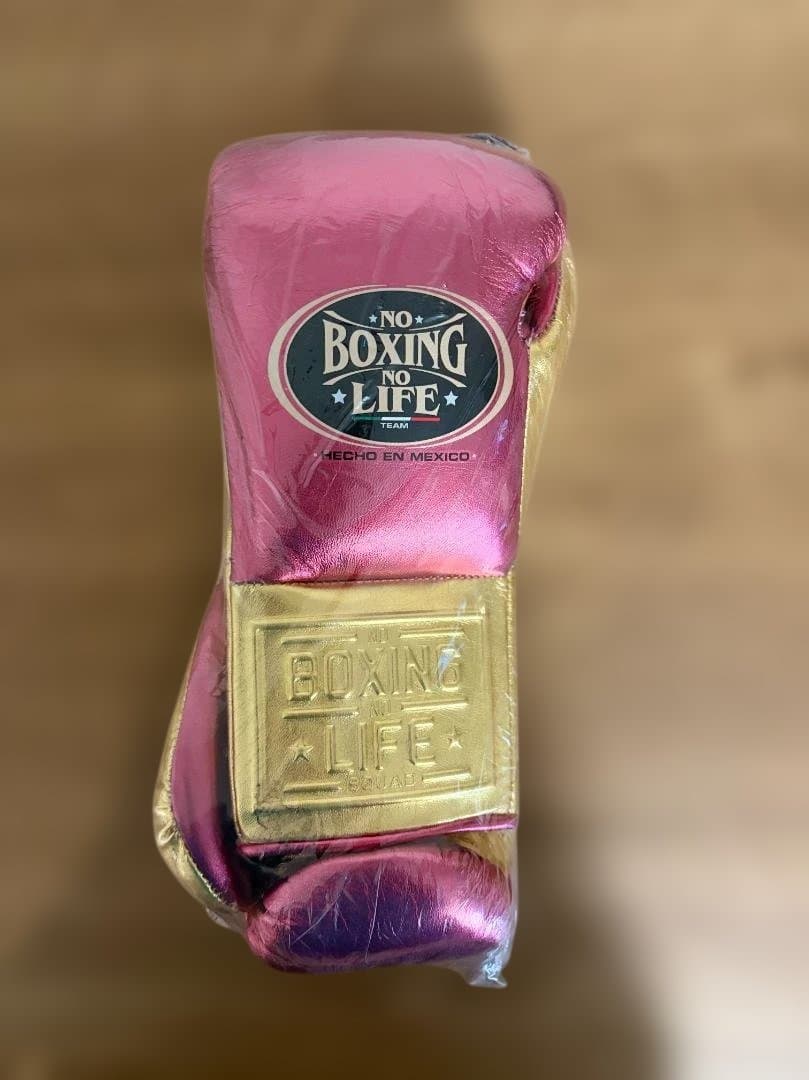 NO BOXING NO LIFE ボクシンググローブ 8oz ピンク/ゴールド