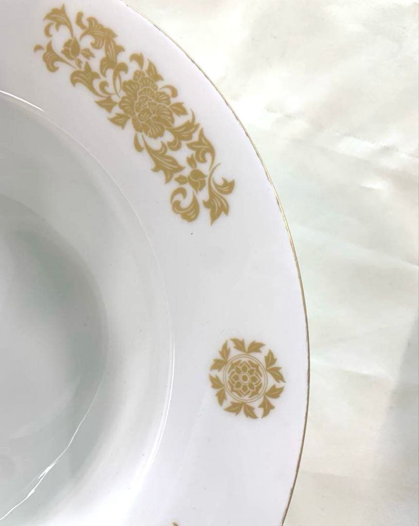 美濃焼 金彩唐草 金彩唐草 蓋付スープボール 30.5×21cm