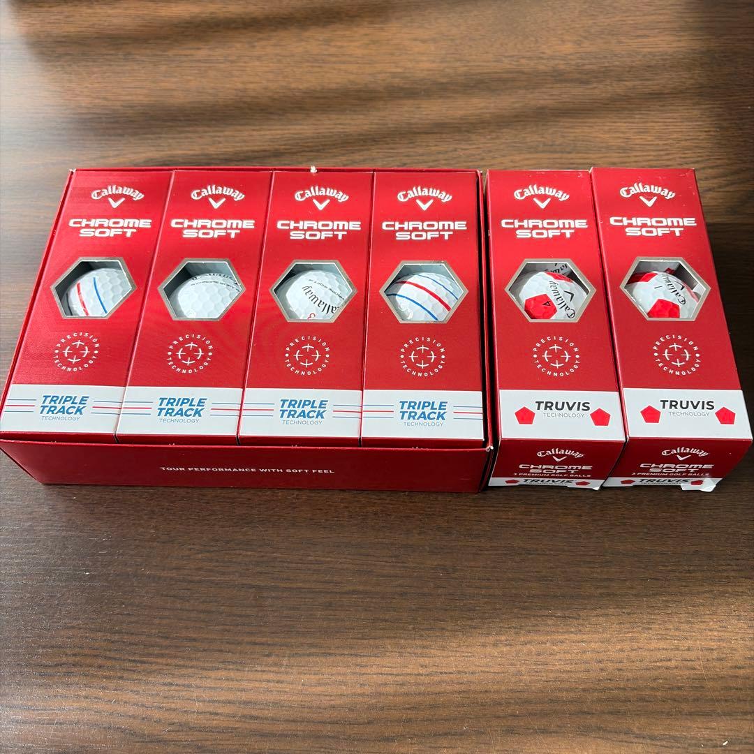 Callaway Chrome Soft 1ダース&サッカーボール柄2スリーブ