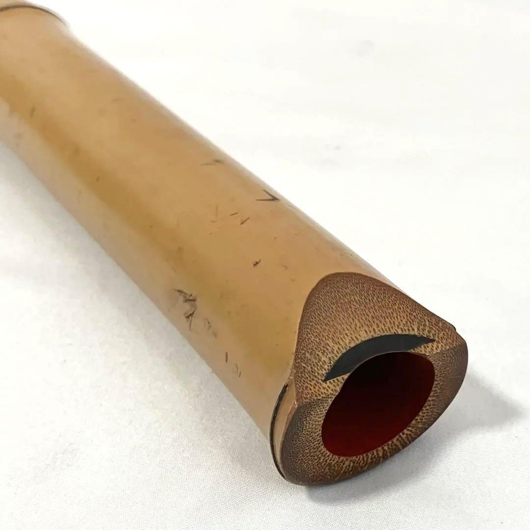尺八 精華銘印 竹製 1尺6寸管 7孔 笛 和楽器