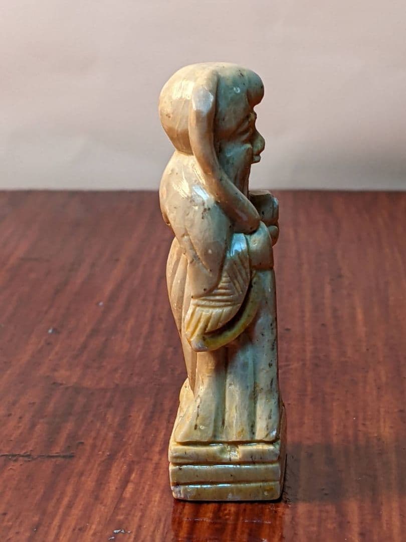 骨董品 石彫刻 仙人 桃？長寿 神様 置物
