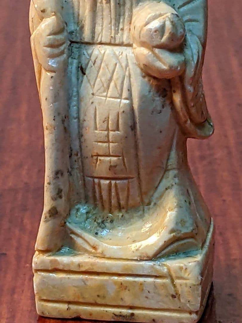 骨董品 石彫刻 仙人 桃？長寿 神様 置物
