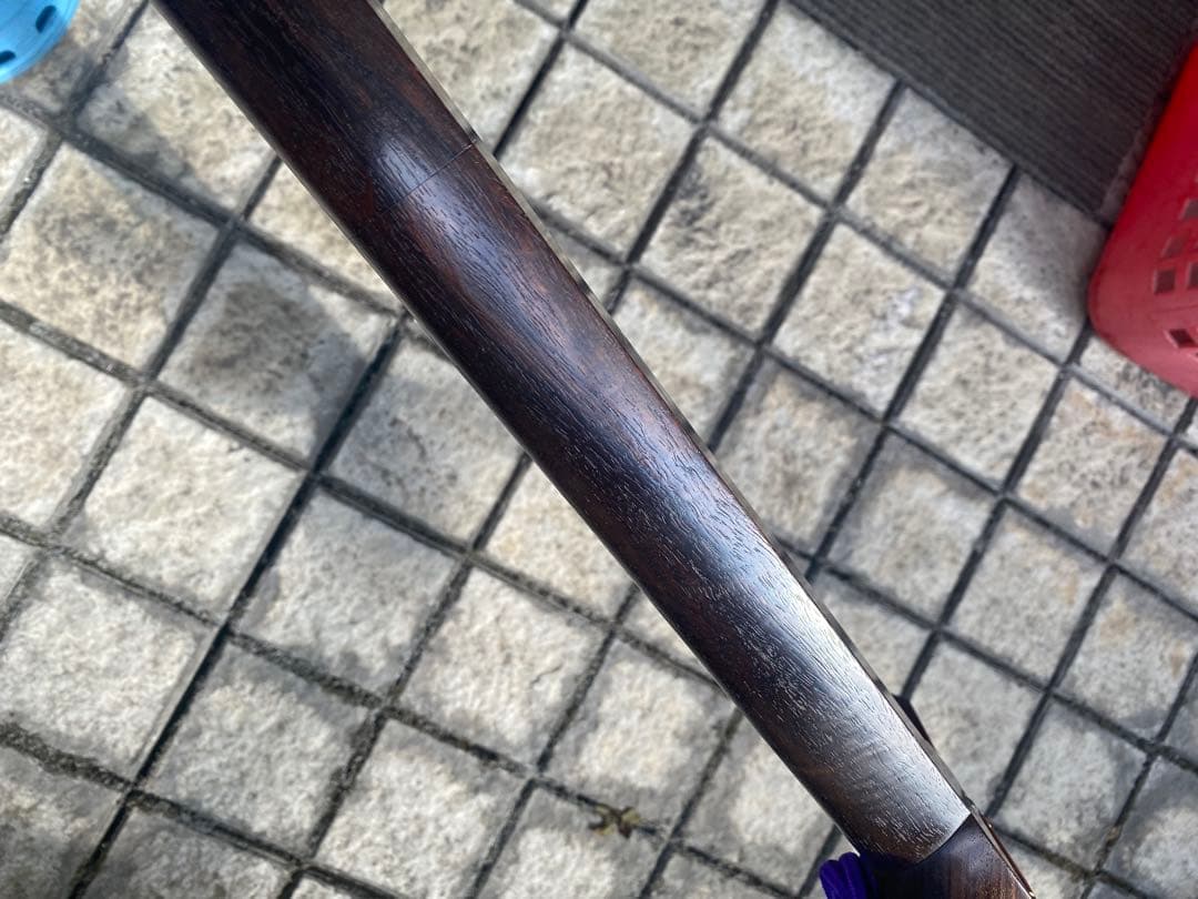 津軽三味線　紅木　金細　綾杉胴