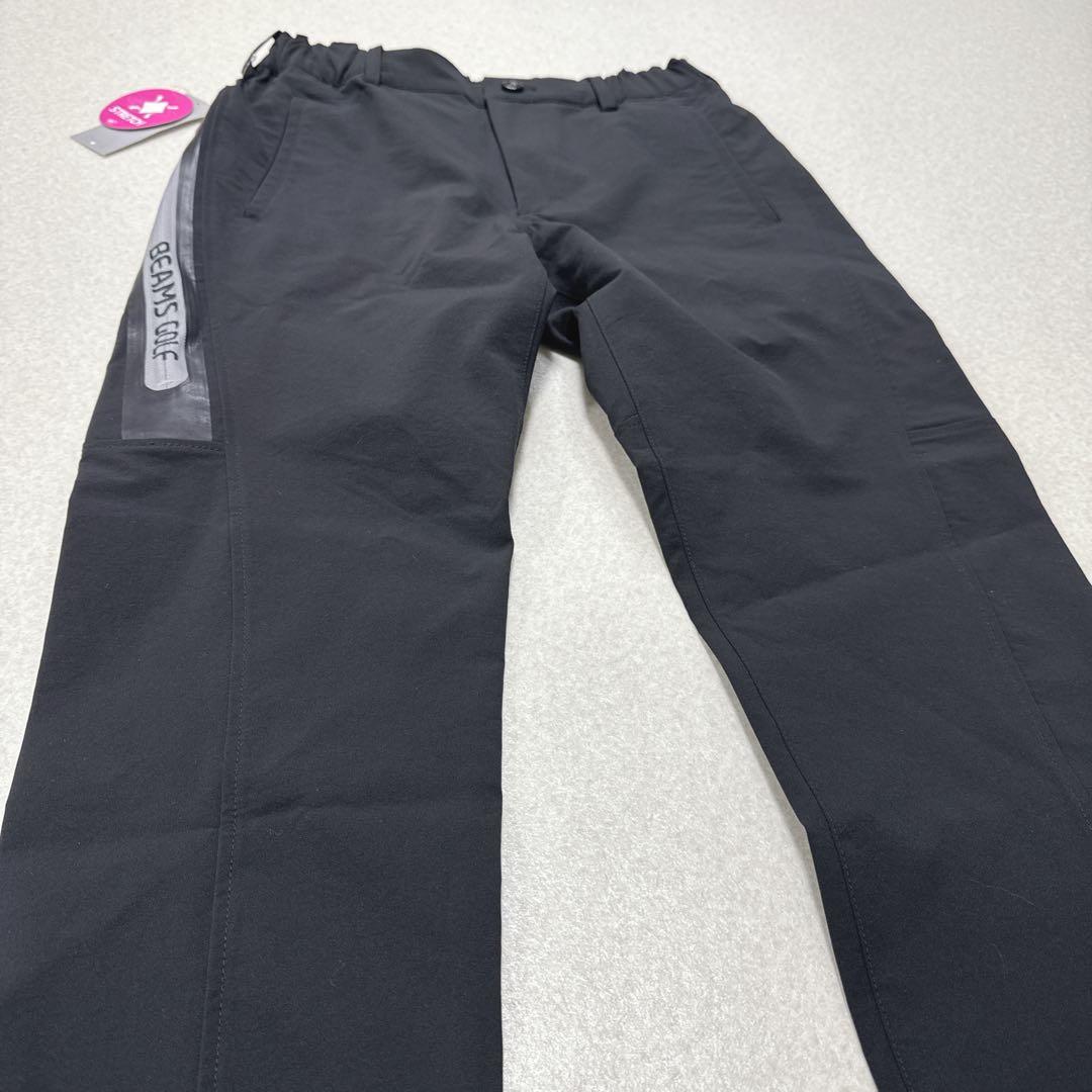 新品タグ⭐️BEAMS GOLF ストレッチパンツ ロゴジップ ブラック S