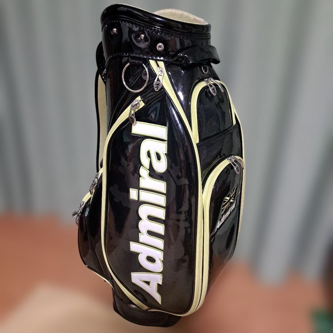 Admiral ゴルフ・キャディバッグ9インチ。総エナメル。まぁまぁ美品