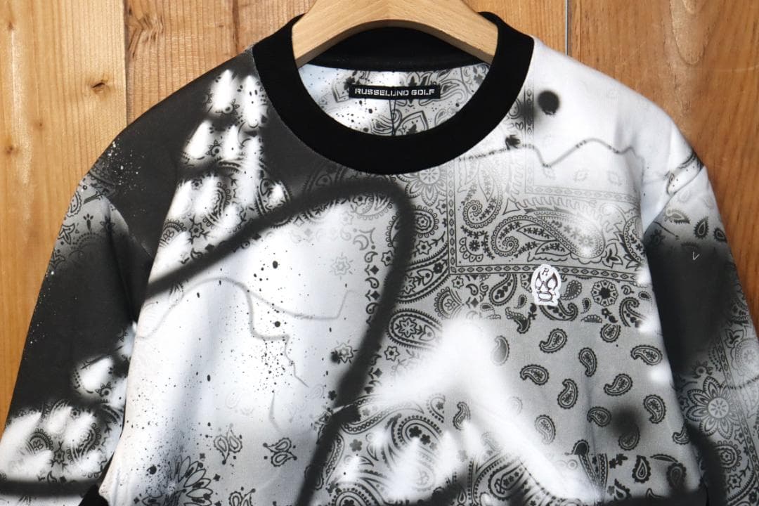 新品 ラッセルノゴルフ クルーネック プルオーバー スプレーペイズリー (5)Ⓗ