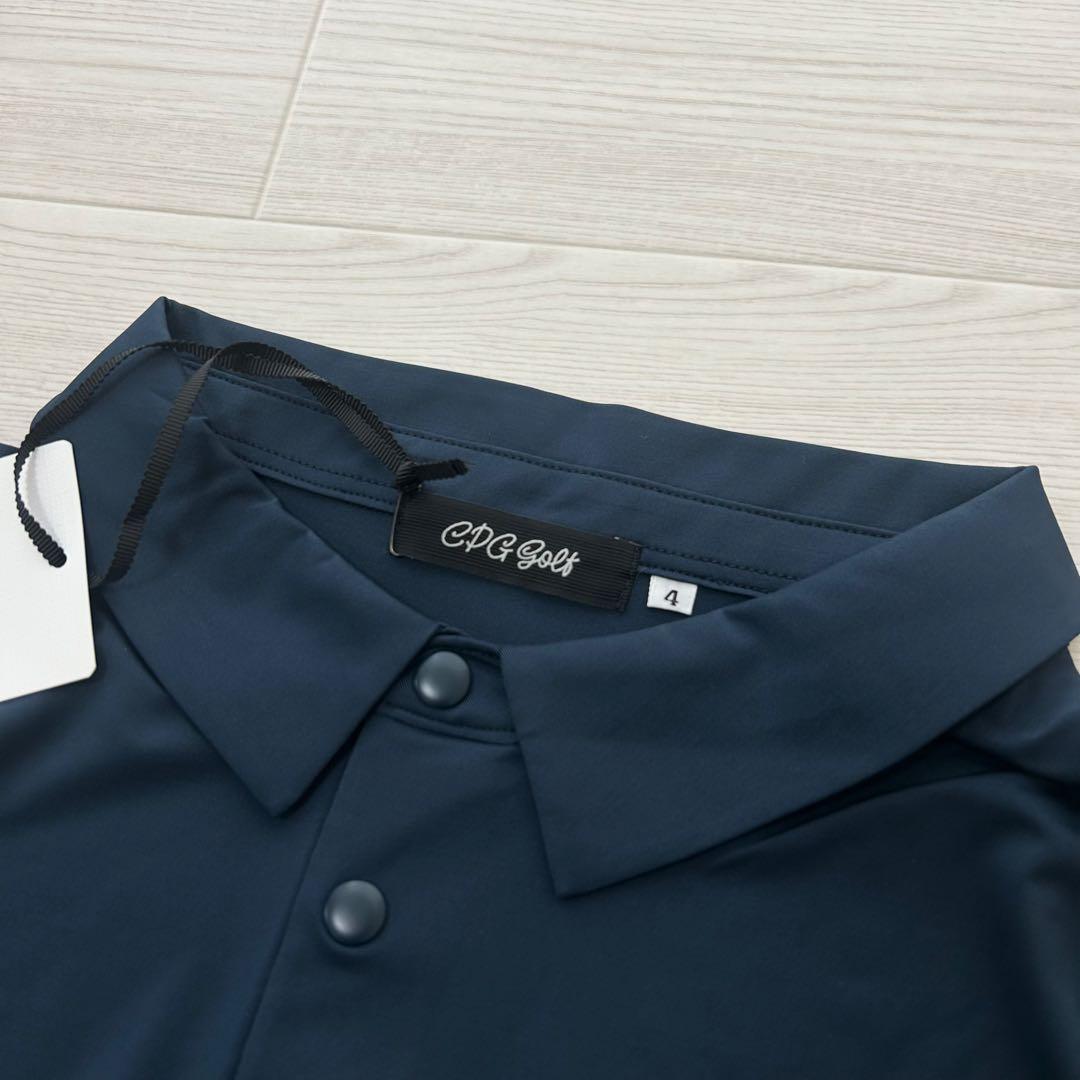 新品　CPG GOLF ポロシャツ　長袖　ネイビー　春夏　速乾　サイズ4