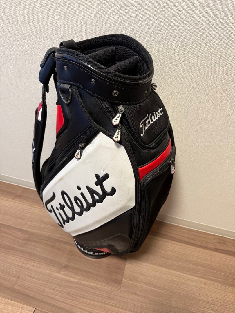 Titleist ゴルフ キャディバッグ 黒/白/赤