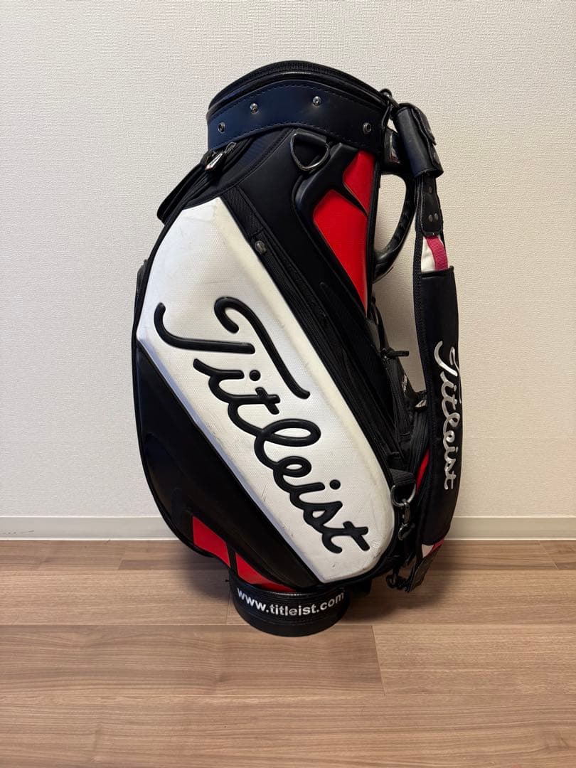 Titleist ゴルフ キャディバッグ 黒/白/赤