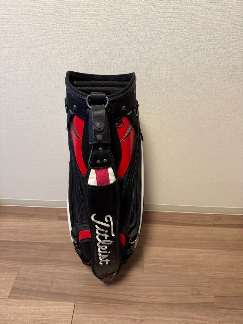 Titleist ゴルフ キャディバッグ 黒/白/赤