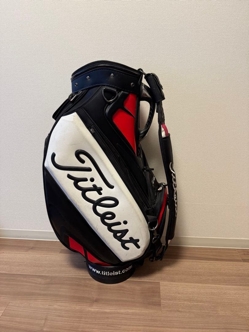 Titleist ゴルフ キャディバッグ 黒/白/赤