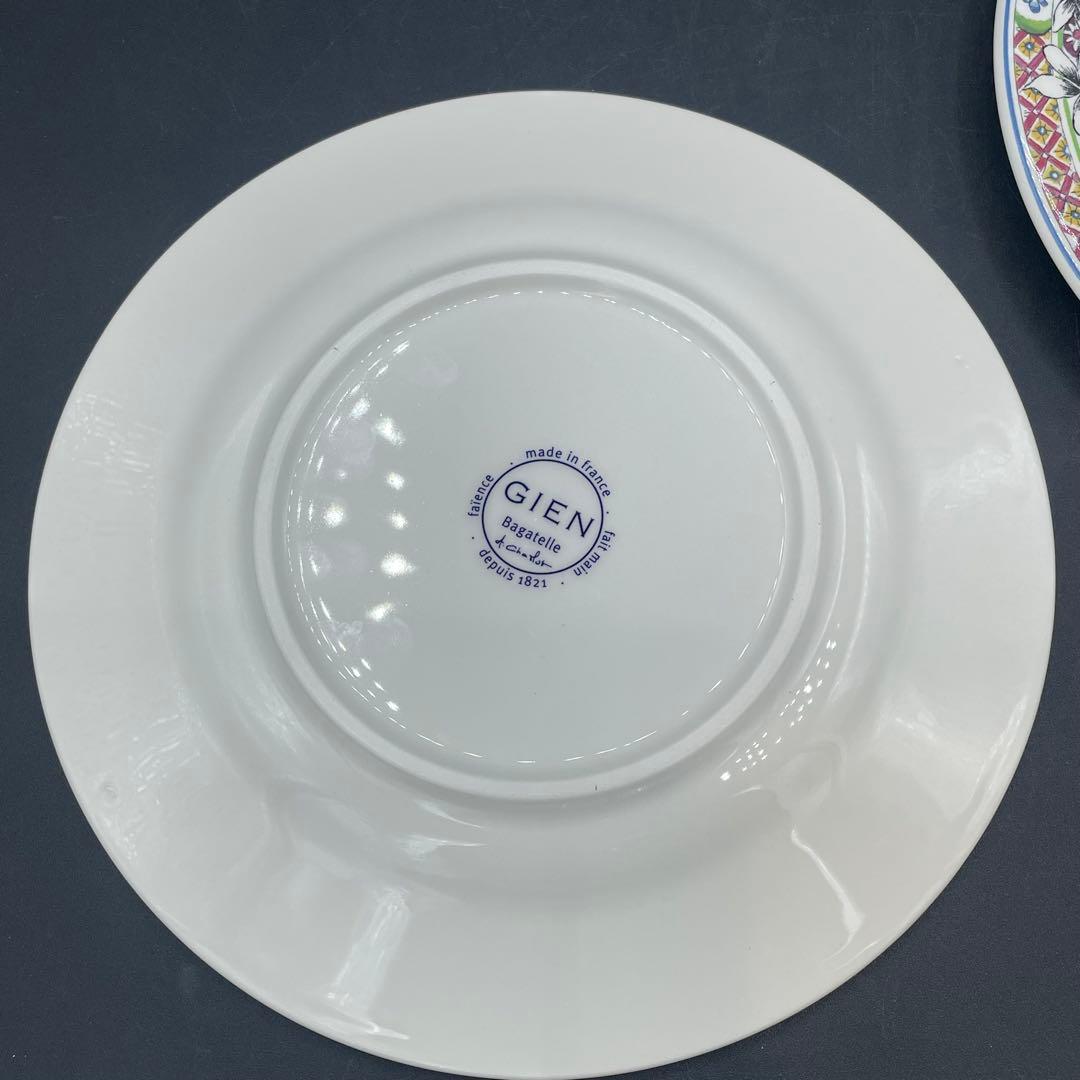 美品　ジアン　バカテル　プレート21.8㎝　フランス　ボタニカル　2枚セット