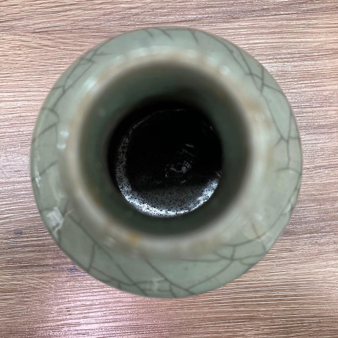 D-壁 伝統工芸 大堀相馬焼 徳利 花瓶 走り駒 縁起物 青磁 貫入 花器