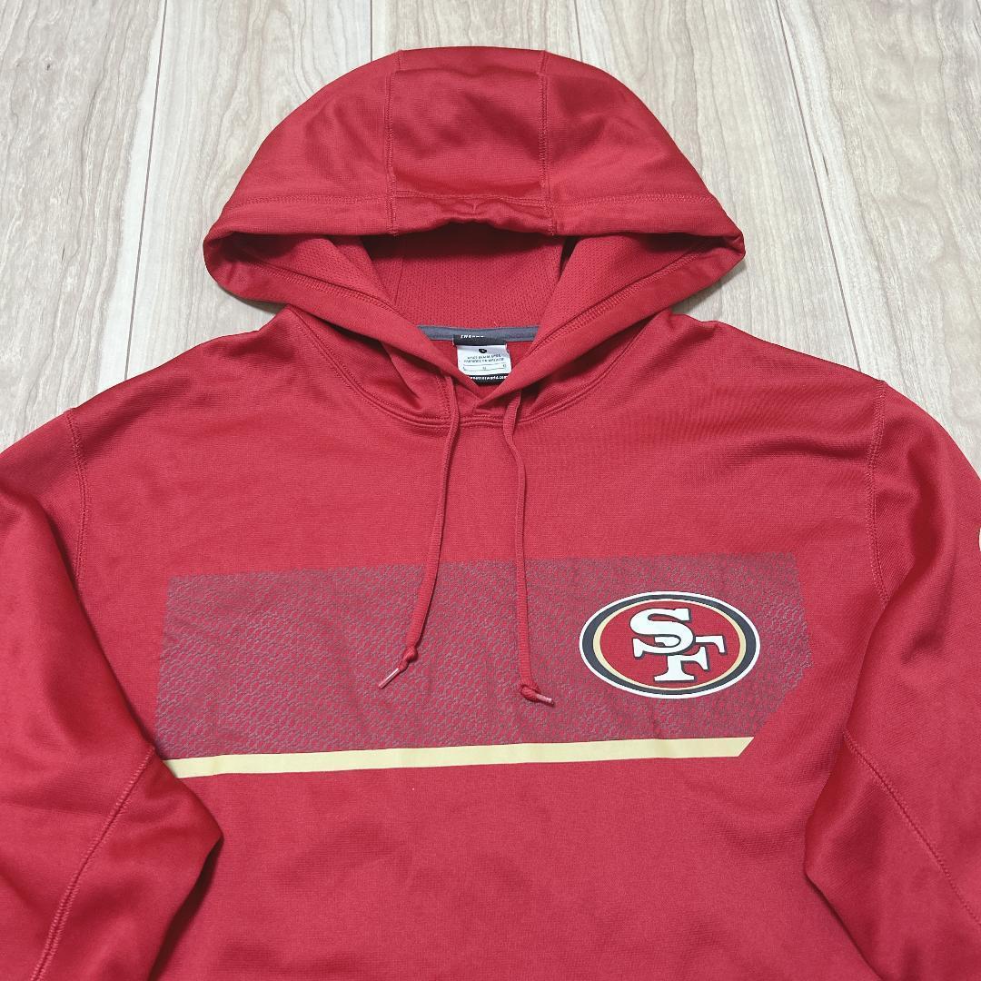ナイキ フーディ 49ers フード付き ウェア 赤 ロゴ カジュアル L
