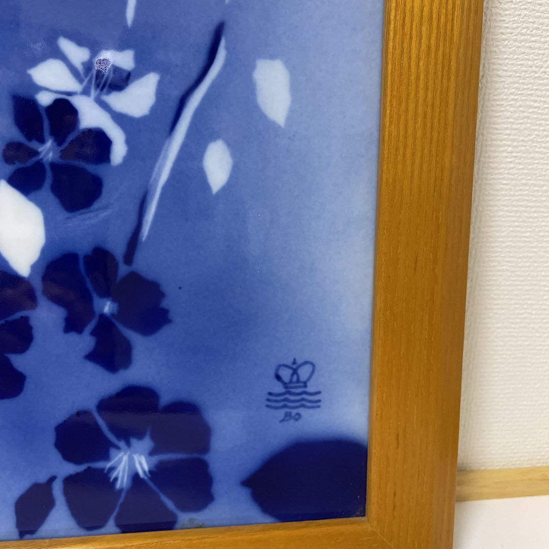 ・Juliane Marie・Blue flower・額装３４cm×２８cm・