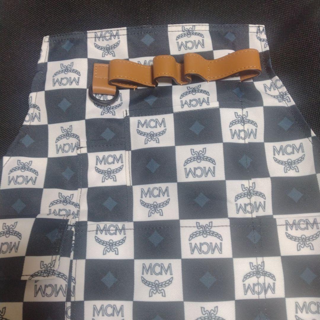 MCM エプロン チェック柄 黒