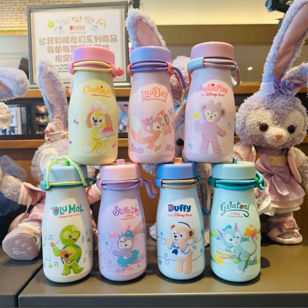 【最新リピ正規品】ダッフィー　ストロー付水筒　650ml 上海ディズニー