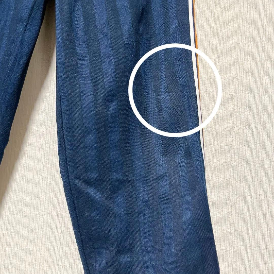美品✨希少！PUMA プーマ　ネイビーオレンジ ストライプ ジャージパンツ