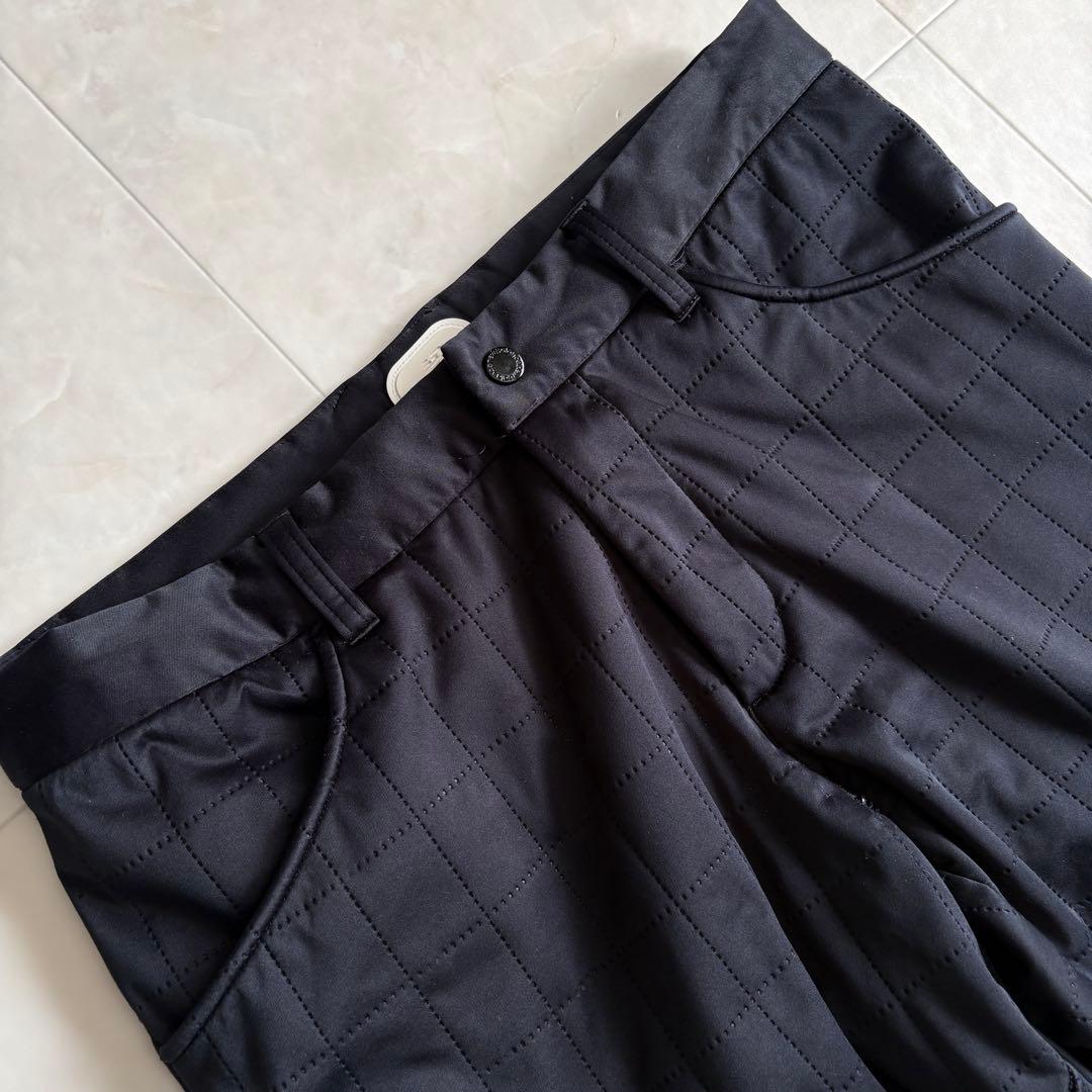 ニューバランスゴルフ 裏フリースキルトパンツ 黒 5 防寒
