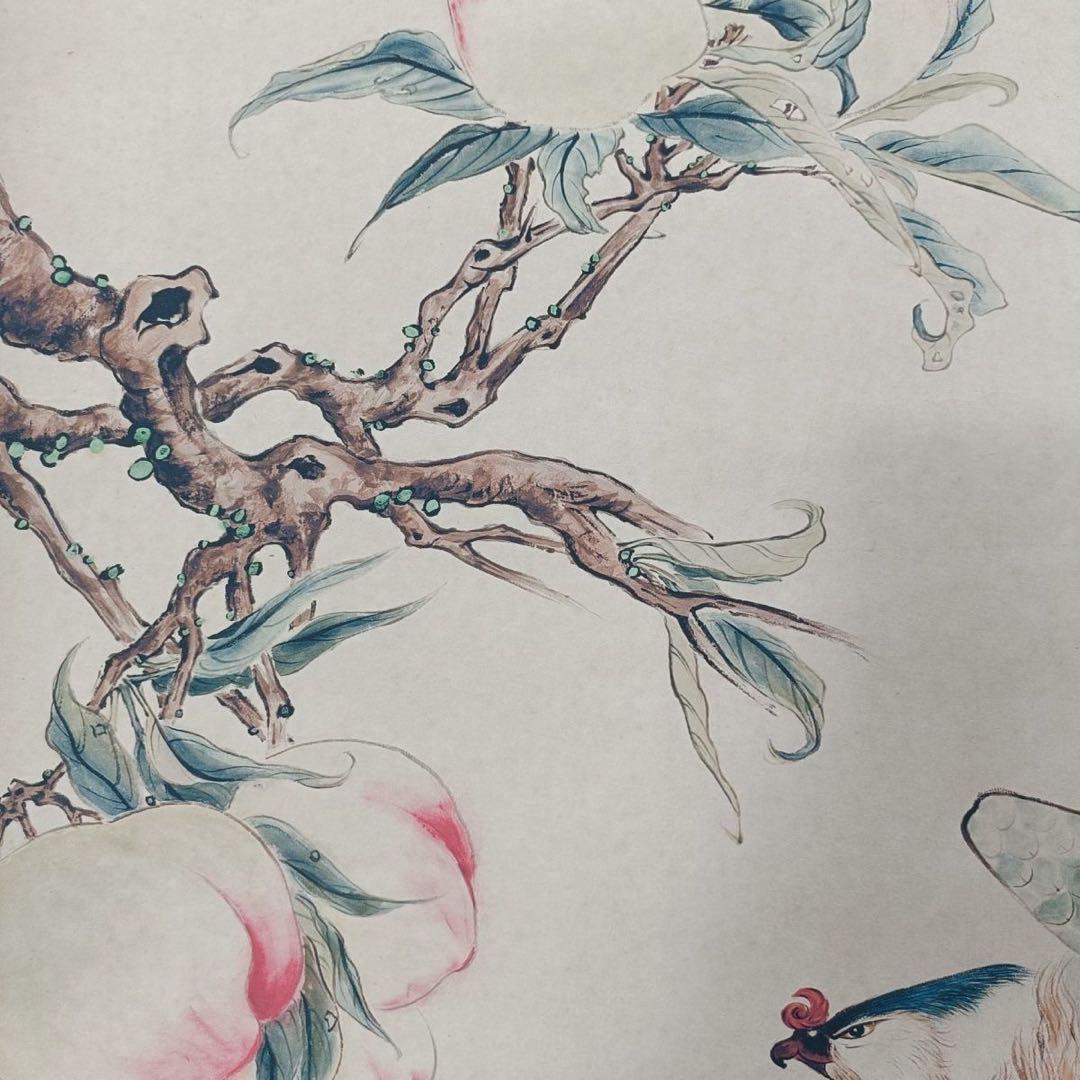 唐寅 仙寿图 中国画 掛け軸 水墨画 和室 玄関 茶室 壁掛け 美術品