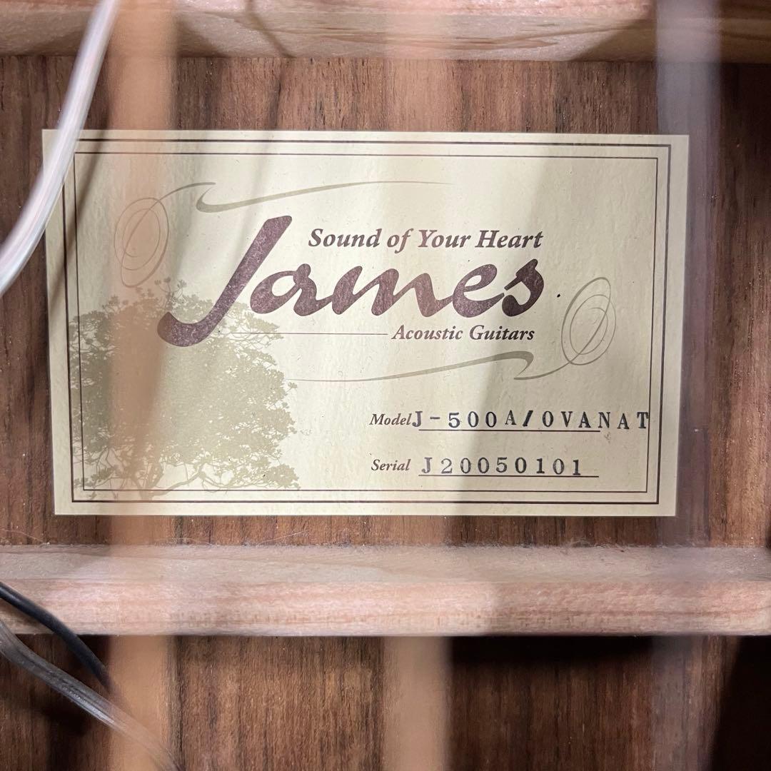 【11363】James J-500A OVANAT トップ単板