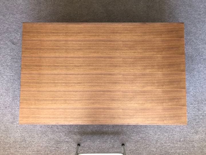 ☆ サンプル品 135cm ウォールナット材 お洒落な形の折脚テーブル☆
