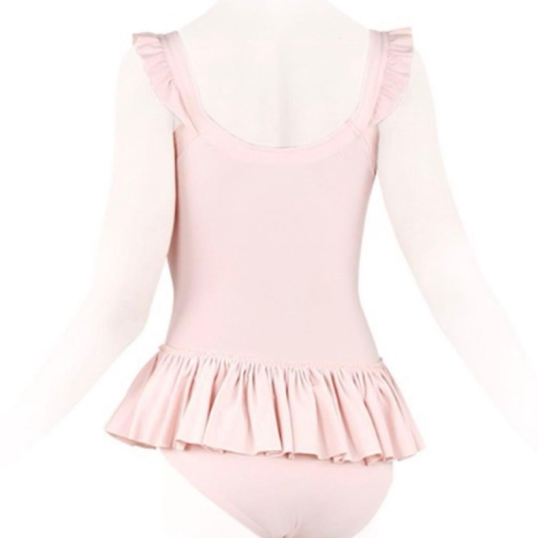 【12ans】新品　レペット　フリルレオタード　ピンク