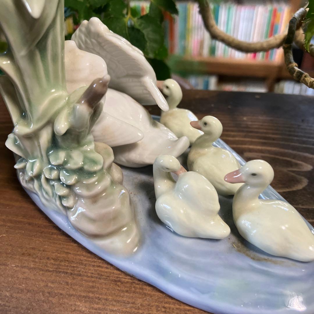 LLADRO・リヤドロ・ついてらっしゃい　白鳥の親子