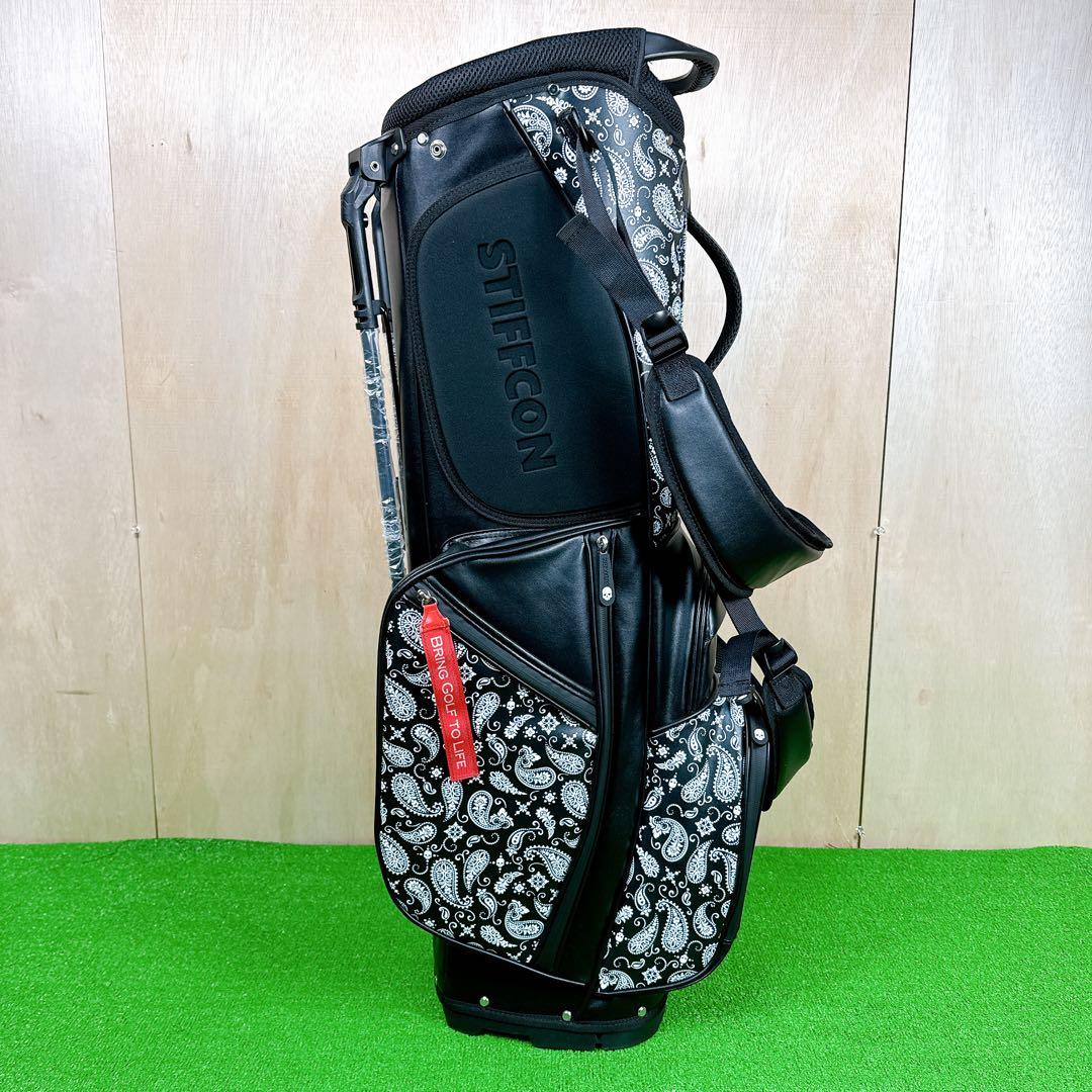 新品未使用 STIFFCON ペイズリー キャディバッグ スタンド式