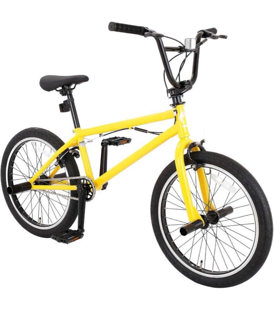 大値下げ‼️BMX自転車 20インチ 自転車競技 クロモリフレーム イェロー
