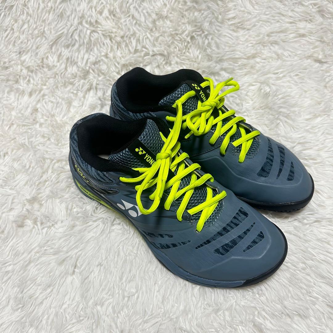 YONEX 840MID バドミントンシューズ グレー/ライム 26cm