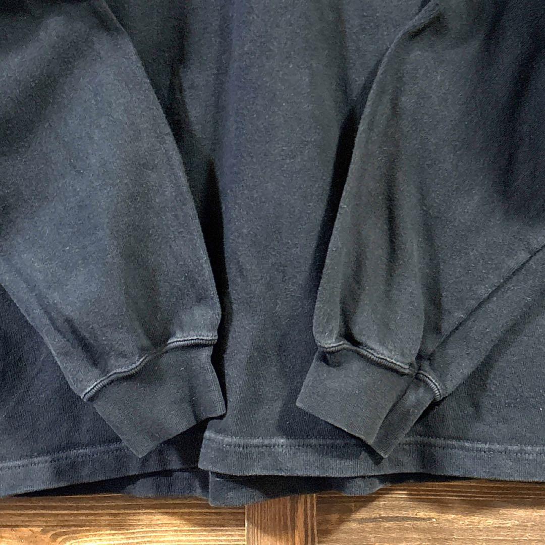 90s アイルランド製　コットンラガーシャツXL 黒　企業系ギネスビール