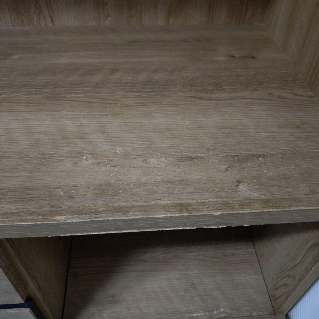ナチュラルウッド 食器棚 ガラス扉付き 最終値下げ