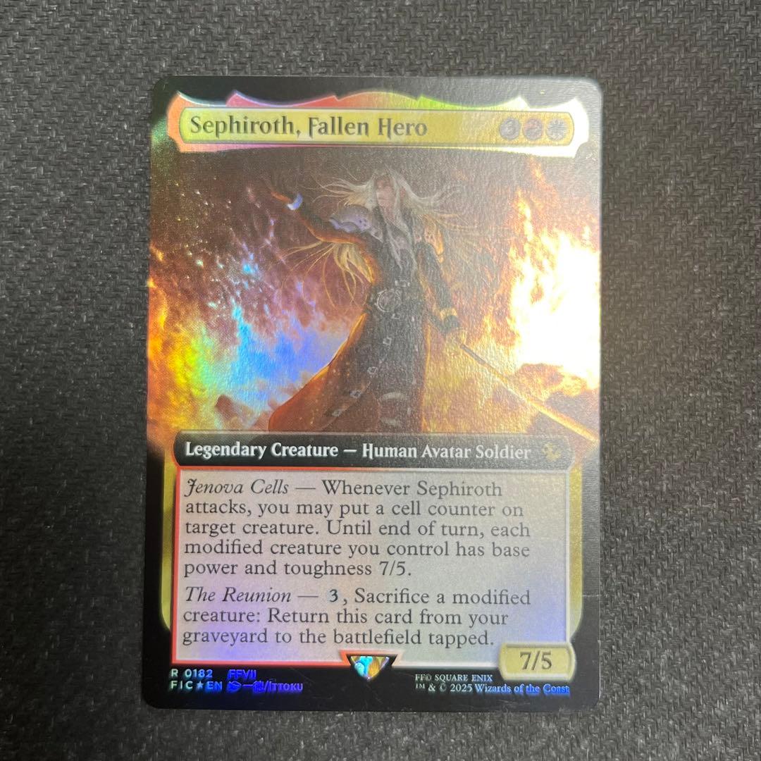 MTG FIC《墜ちた英雄、セフィロス》英語版 拡張アートfoil