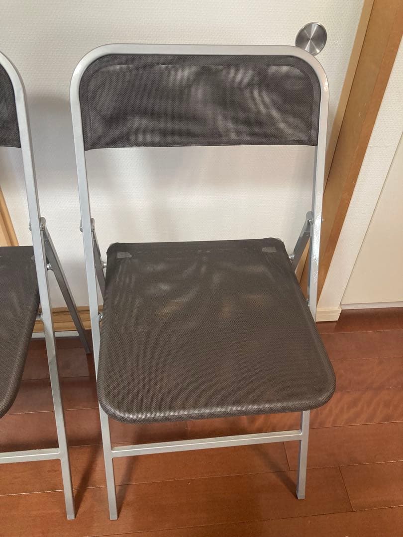 折りたたみ椅子 2脚セット ブラウン