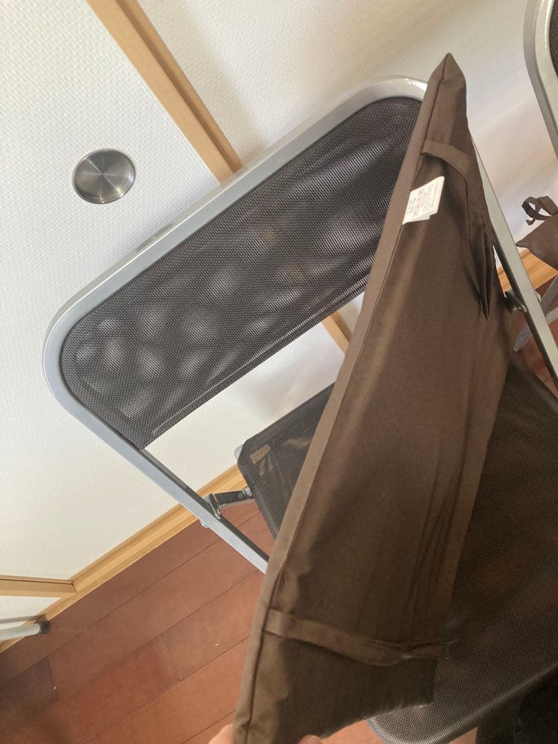 折りたたみ椅子 2脚セット ブラウン