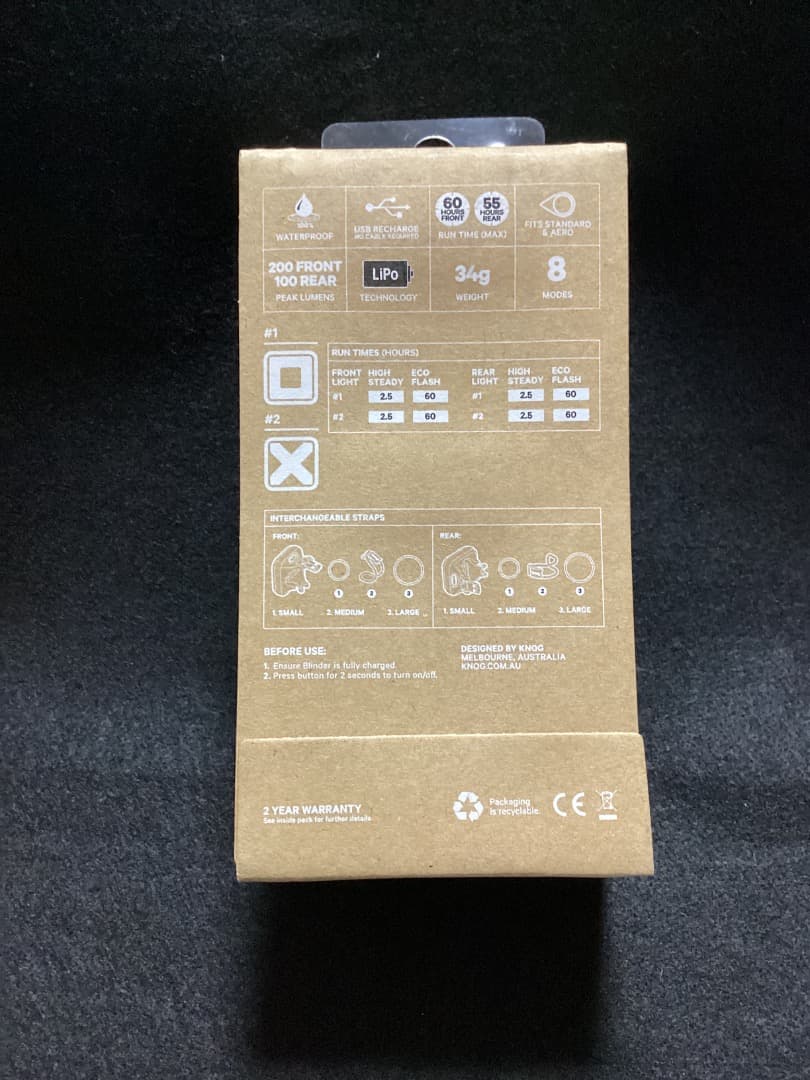 新品 KNOG ノグ BLINDER SQUARE TWIN PACK ライト
