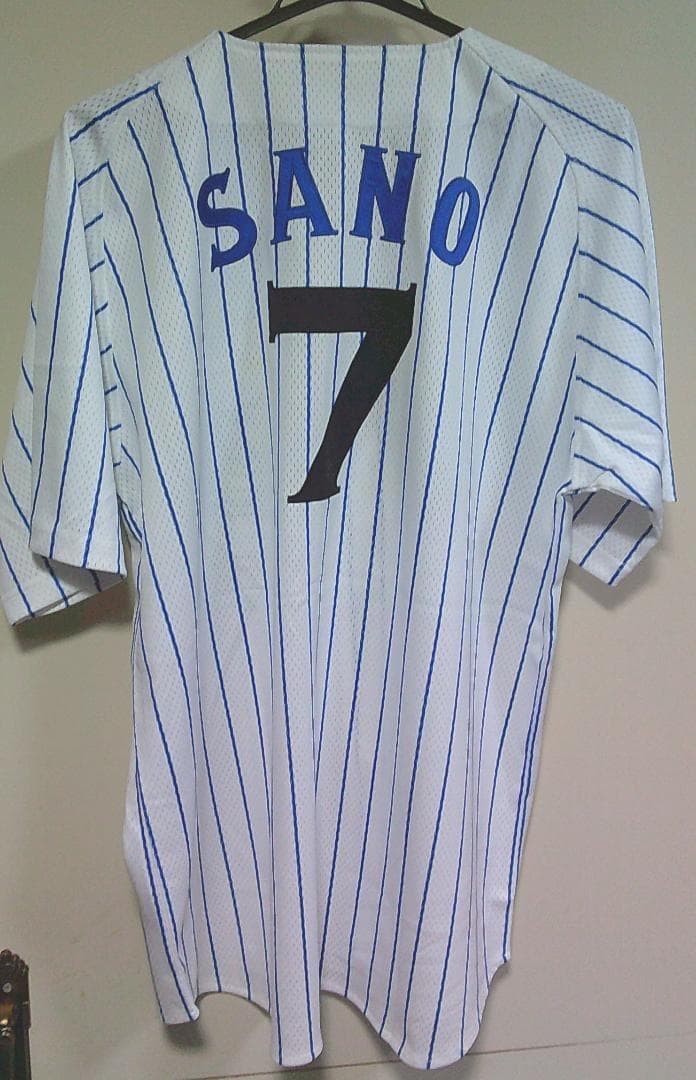 新品L復刻☆横浜DeNAベイスターズ佐野7番ユニフォーム刺繍《観戦応援》プロ野球