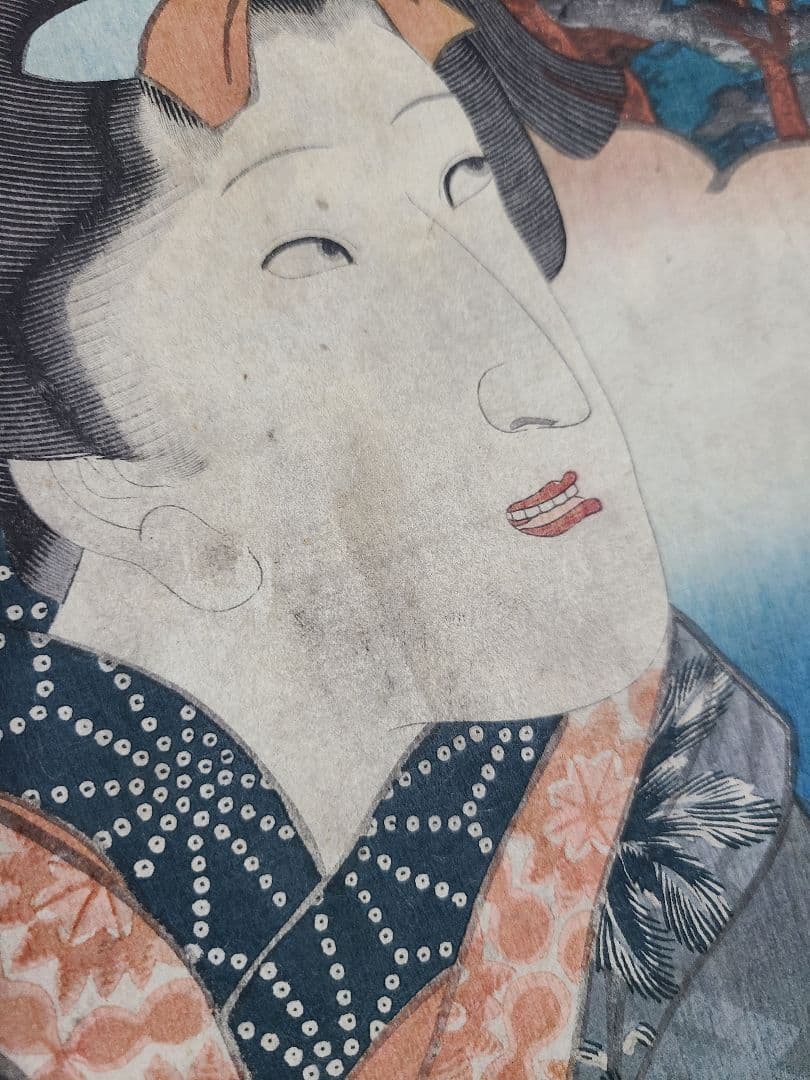浮世絵 版画 東海道五十三次の内 二川 小冬 三代歌川豊国