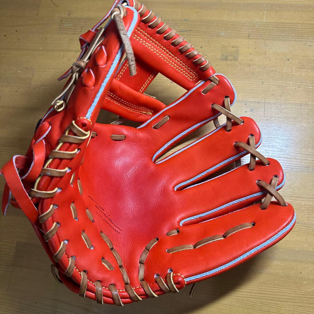 オレンジ レザー 硬式野球グローブ　アイピーセレクト