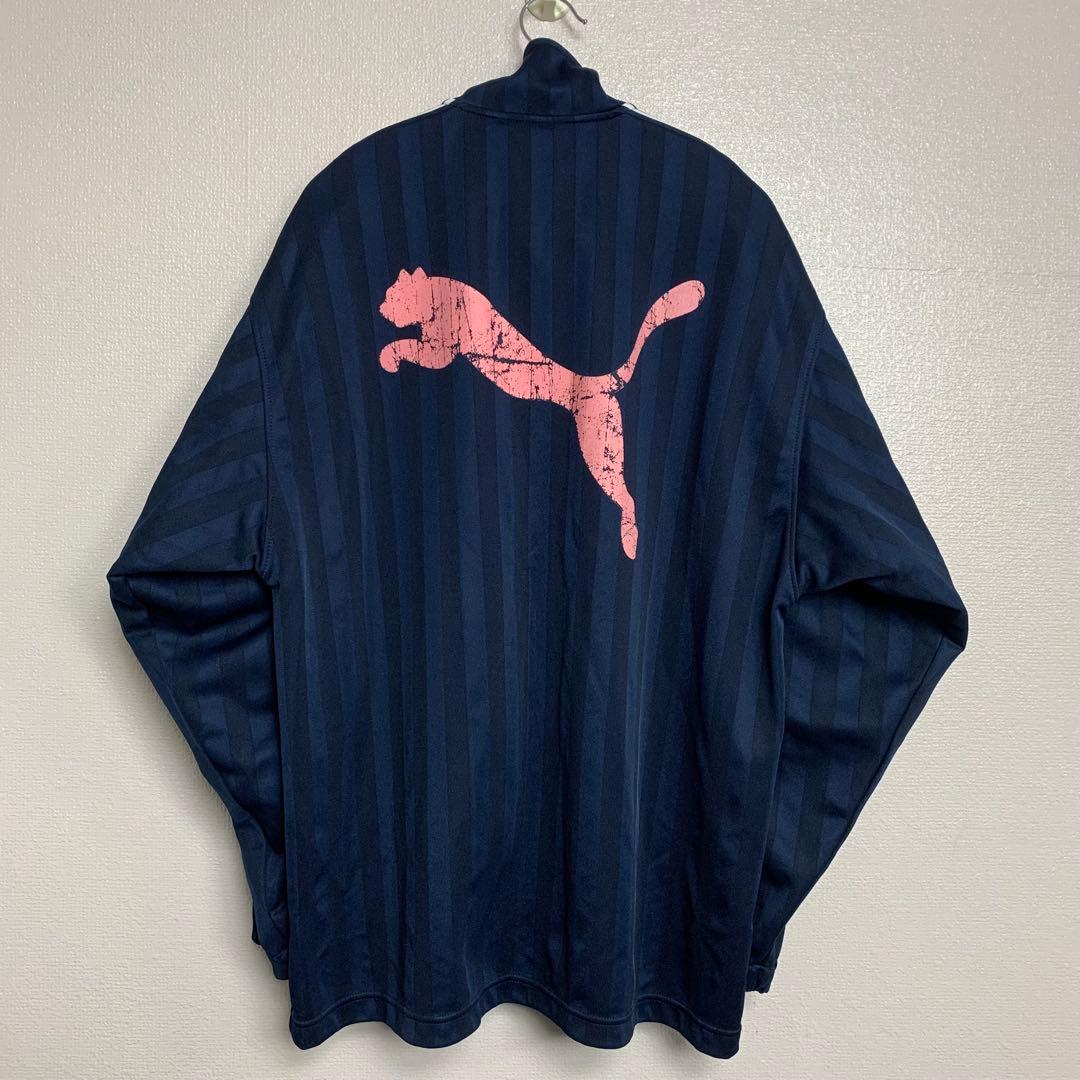 プーマ　PUMA　ジャージ　上下セットアップ　ネイビー　ピンク　メンズＬ相当