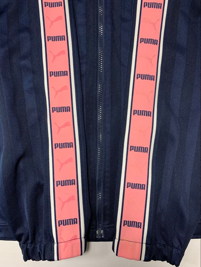 プーマ　PUMA　ジャージ　上下セットアップ　ネイビー　ピンク　メンズＬ相当