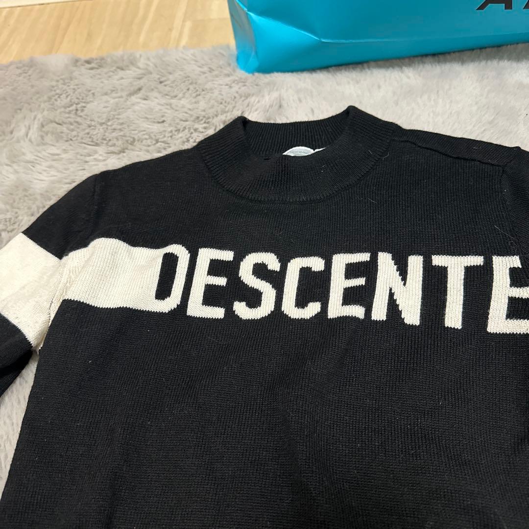 DESCENTE ニットセットアップ　 ブラック/ホワイト